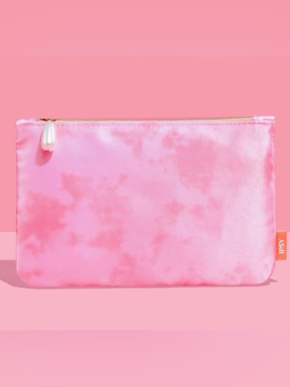 NWOT IPSY April 2026 Pink Satin Cosmetic Bag